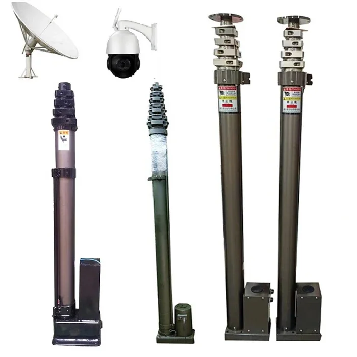 3-6 Meters Car Used Telescopic Motorized Device Mast Aluminum Alloy Lifting Tower Radio Antenna