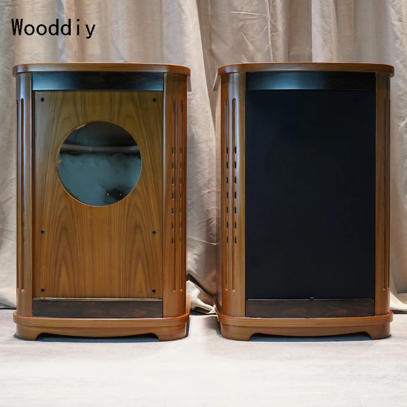 Wooddiy 12 Inch One Pair Full-range Two-way Speaker Empty Cabinet Canterbury GR Birch Plywood Walnut Veneer