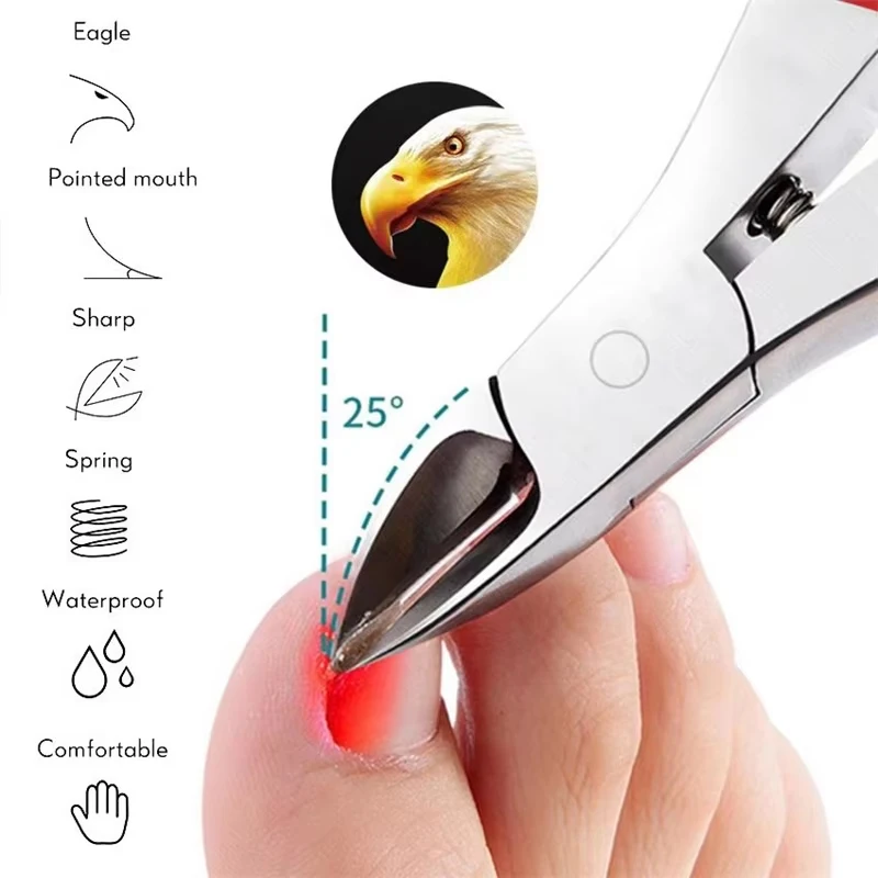 1PCS Nail Clippers Toenail Clippers for Thick Nails for Seniors with Curve Diagonal Blade for Ingrown Nails Effortlessly Toe view 4