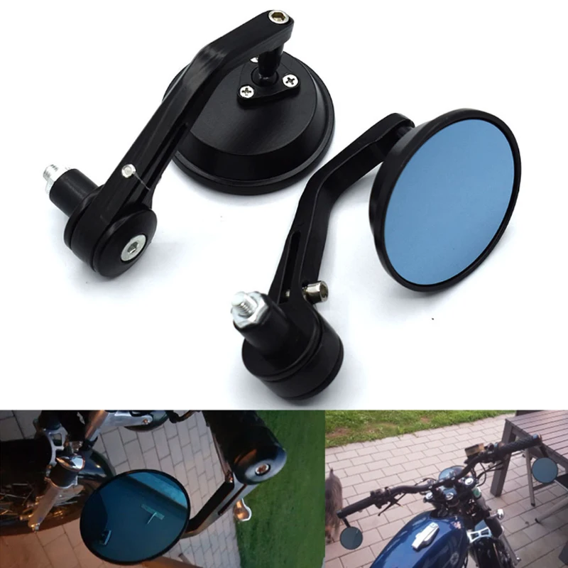 

For Royal Enfield Bullet/Meteor/Classic 350 500 650 Interceptor Modified Motorcycle Bar End Mirrors Retro Handlebar Tip Rearview