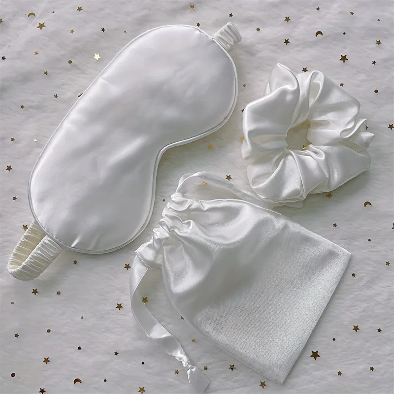 Luxurious Silk-Feel Sleep Set - Ultra-Soft Eye Mask, for Travel or Home - Cozy, Versatile Accessories