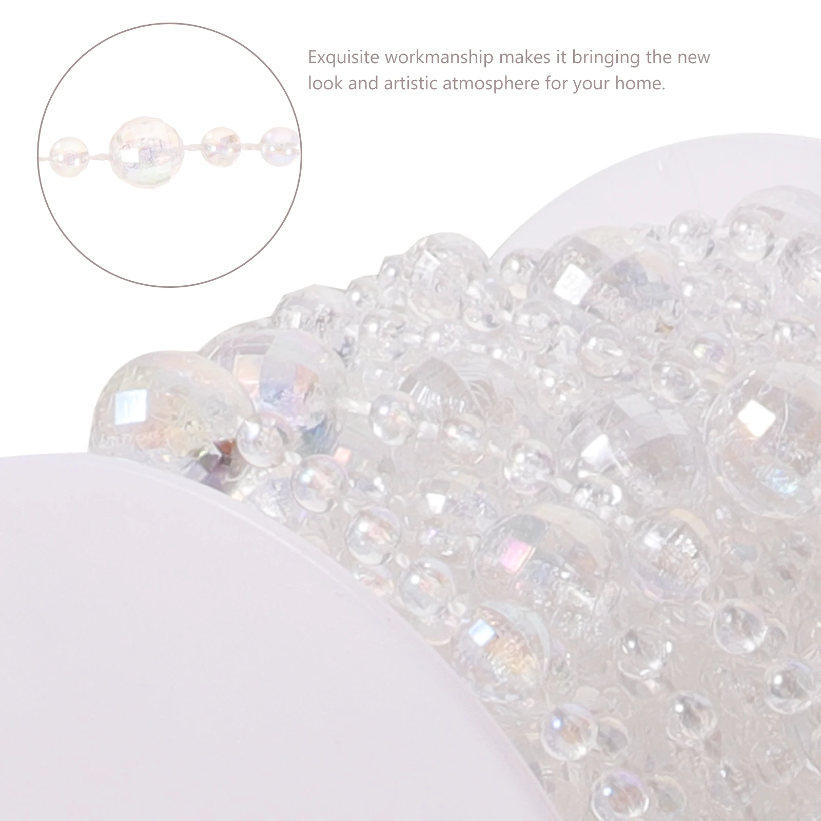 

1 Roll Bead Strands Roll Premium Decorative Bead Garland Durable Reusable Diy Accessory Pearl Braid Chain String Beaded Ribbon
