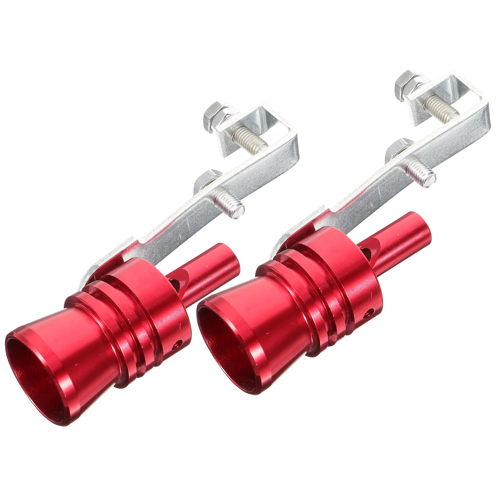 2 Pcs Upgraded Exhaust Pipes Car Turning Turbines Whistle Automotive Refit Honk Tail Sound Decorative Aluminum Alloy