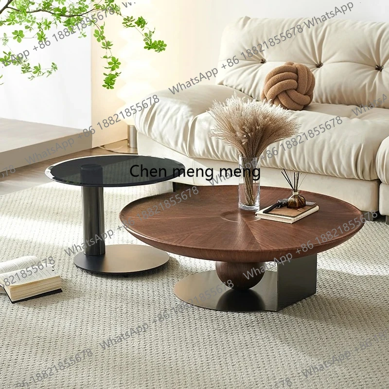 

Современный простой круглый журнальный столик Новый итальянский минималистичный креативный журнальный столик