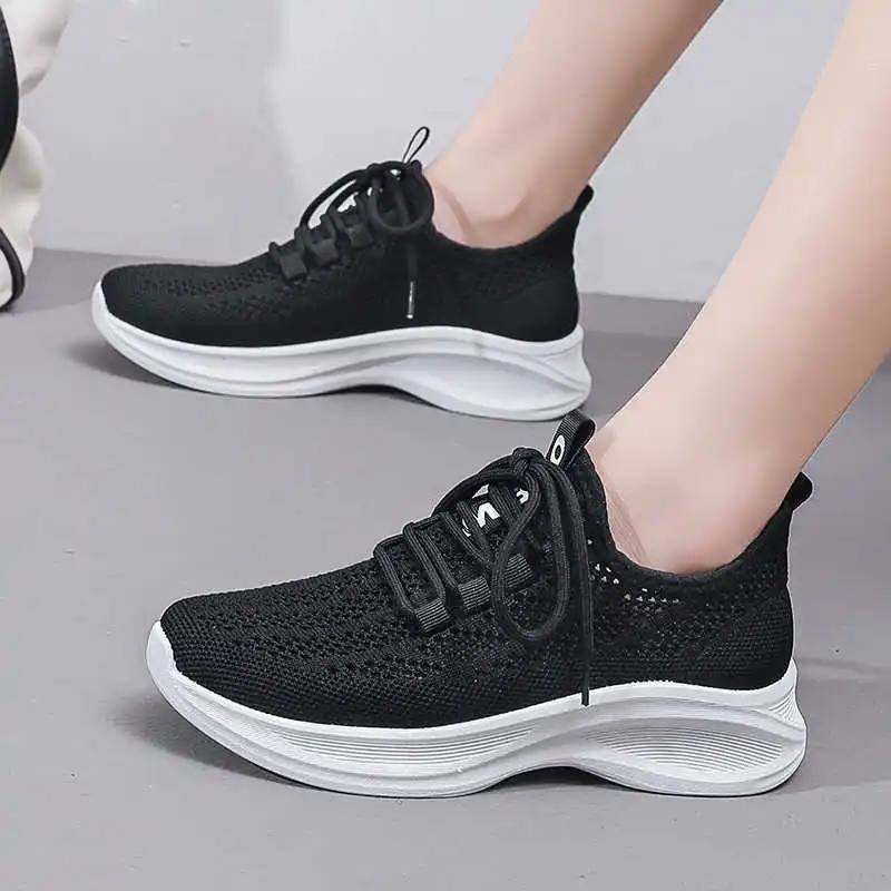 Non-slip Sole Road Women Sports Sneakers Walking High Grade Boots Gray Shoes For Women Aestthic Zapato Fat Special Use