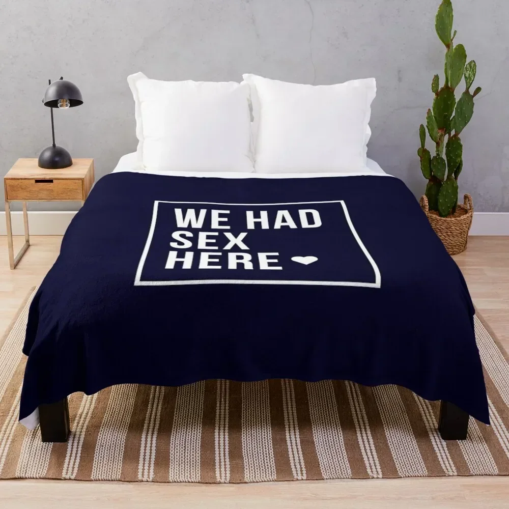 

We Had Sex Here Funny Gift Throw Blanket Hairy Hairys Bed Softest Blankets