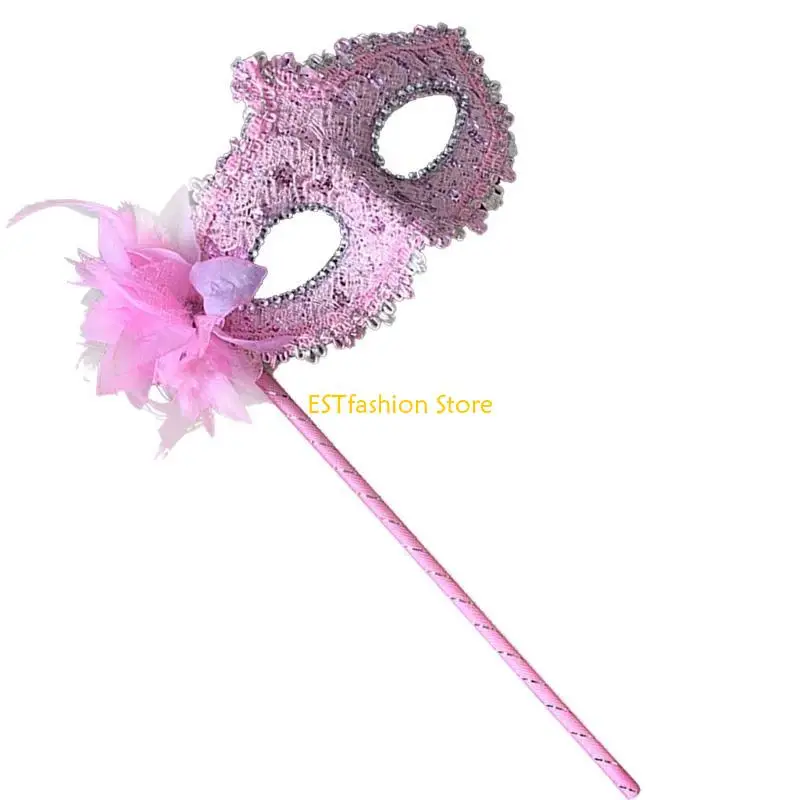 

Y5GC Feathered Masquerade Eye Mask for Women Halloween Cosplay Masquerade Proms