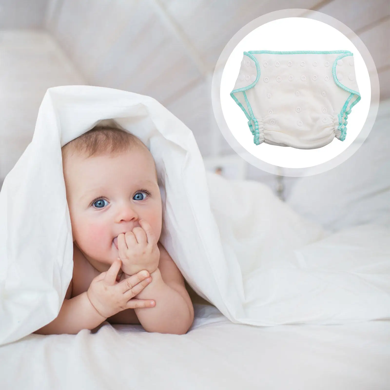 再利用可能な竹綿おむつ-洗える通気性のある赤ちゃん用おむつ-漏れ防止ソフト幼児用おむつクッション-旅行用ポータブルおむつ