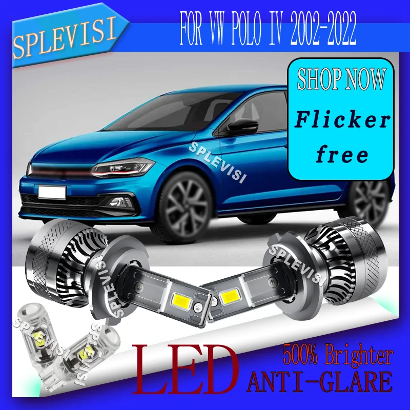 Easy Install h7 499 Warranty 2 Year 2pcs Low Dipped Beam Bulbs For VW POLO IV 2002 2003 2004 2005 2006 2007 2008 2009 2010 -2022