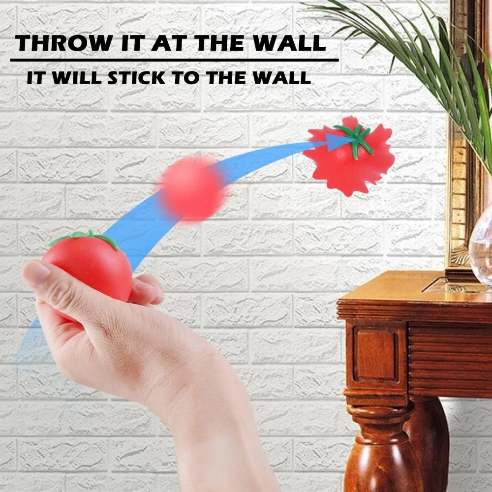 Tomato Squishy Stress Ball – Weiches, sensorisches Fidget-Spielzeug für ADHS, Autismus, langsames Rebound-Quetschspielzeug für Erwachsene und Kinder, Weihnachtsgeschenk