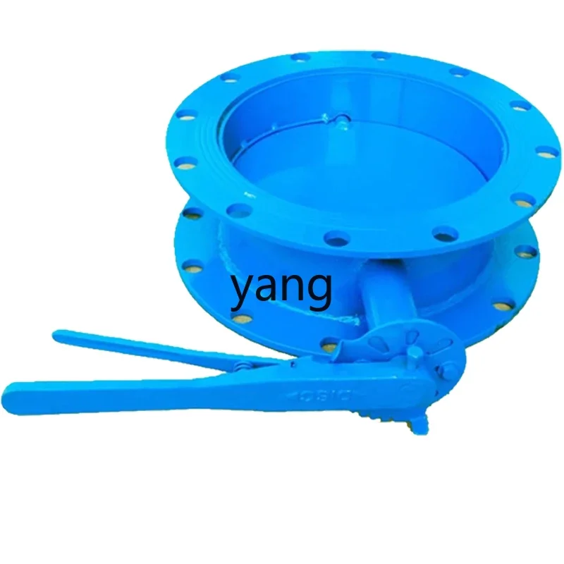 

YJQ cement tank warehouse manual valve horizontal clip butterfly valve 8 hole handle aluminum discharge port switch