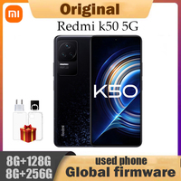 Gloabl Rom xiaomi Redmi k50 5G  Smartphone Unlocked 6.67 inch Screen CPU MediaTek Dimensity 8100 48MP Camera used phone