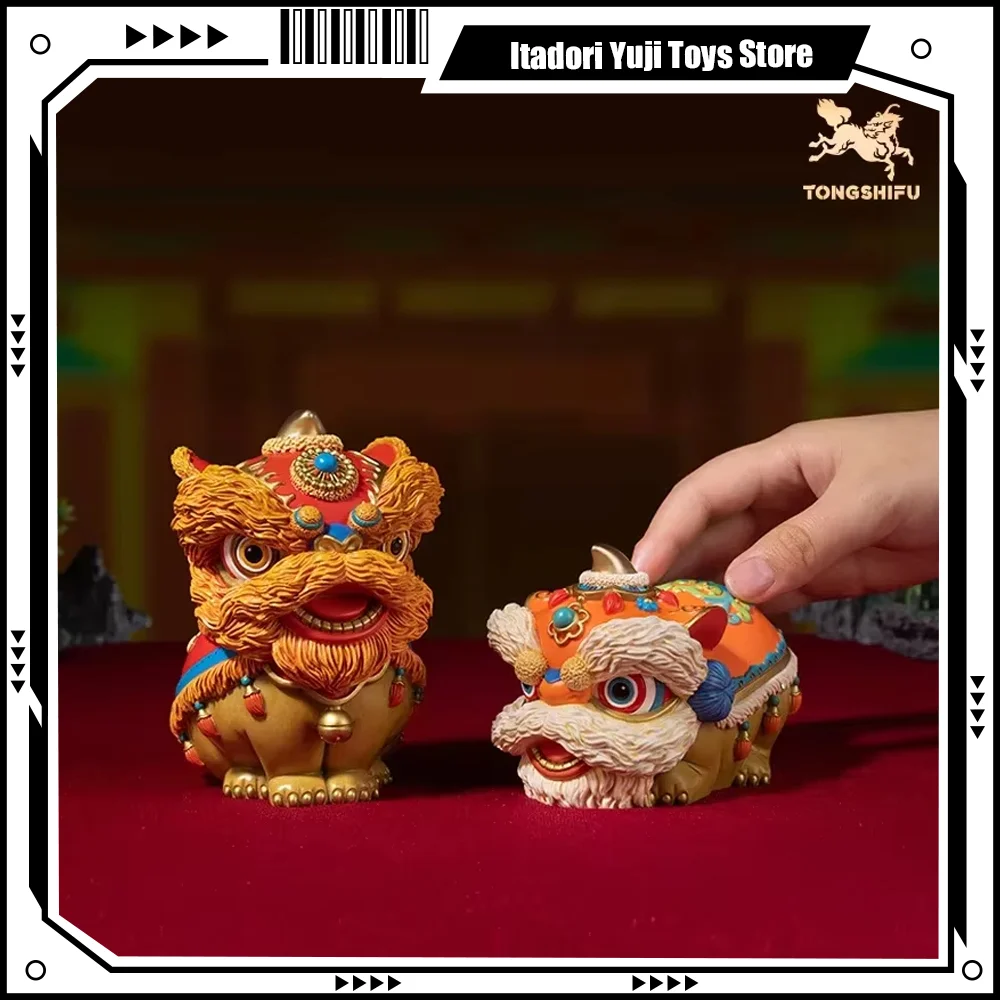 Chinese Lucky Lion Dance Action Figures Chinese Traditional Culture Desktop Collection Holiday Bring Wealth Good Fortune Gifts