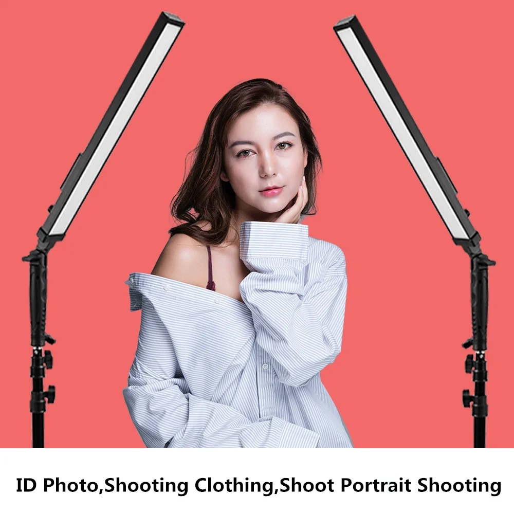 Photography Studio LED Lighting Kit Dimmable LED Video Light Handheld Fill Light With Light Stand 24W 3200K-5500K Photographic