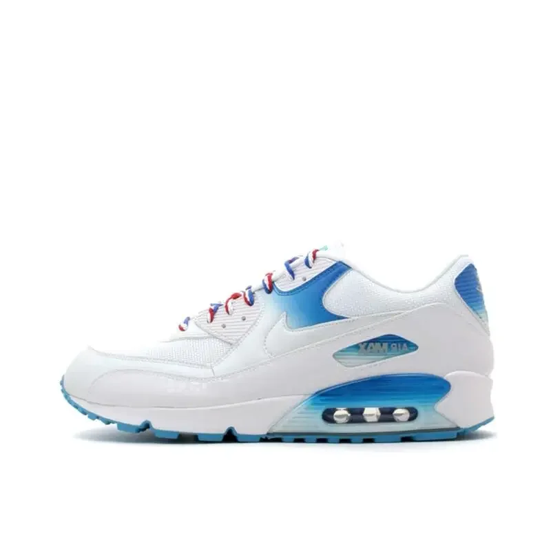 Nike Air Max 90 รองเท้าวิ่งสตรีรองเท้าผ้าหนังกีฬาดูดซับแรงกระแทกกันลื่นทนต่อการสึกหรอตัดต่ําสีดํา unisex