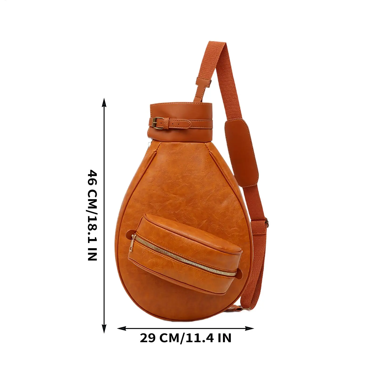 Tennis Bag Portable Waterproof PU Large Capacity Storage Sling Tennis Racket Sling Bag for Women Men Player Gym Beach Sport view 6