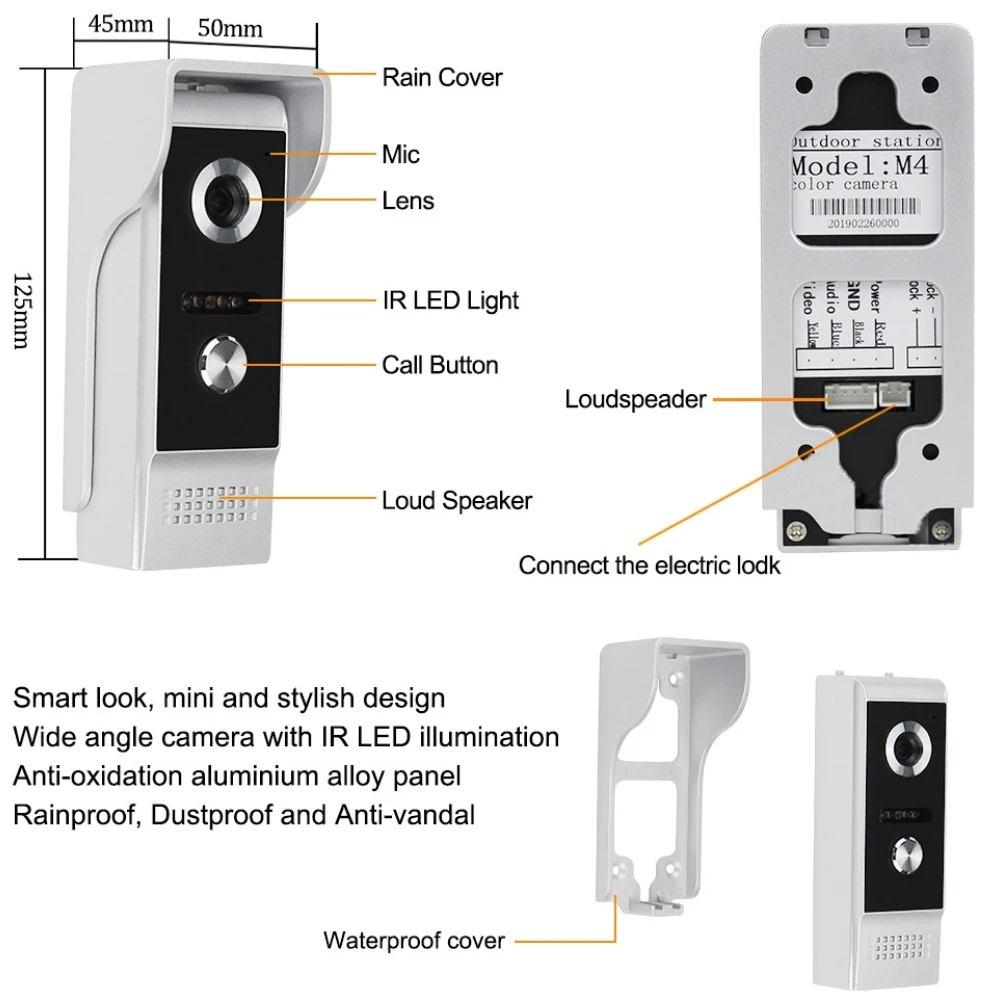 Tuya Smart WIFI Video Intercom In Private House Interphone Doorbell Camera Outdoor Security Protecting Intercoms System for Home