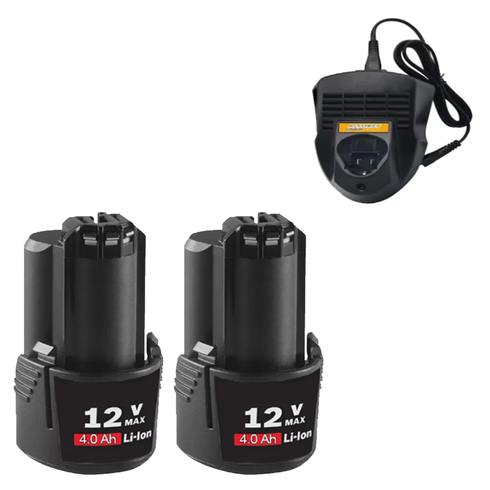 4000mAh Voor Bosch 12V BAT411 Batterij En Oplader Vervanging Voor BAT412 BAT413 12V 10.8V Elektrische Schroevendraaier Tool Batterij