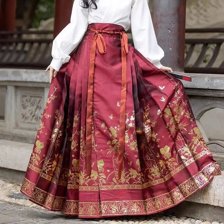 2024 new Hanfu female horse skirt set Ming new Chinese skirt