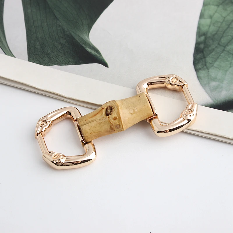 2-10-30PCS Bamboo Hanger Connector For Bags Handbag Shoulder Clasps Leather Strap Clip Buckles Decorative Hardware Accessories