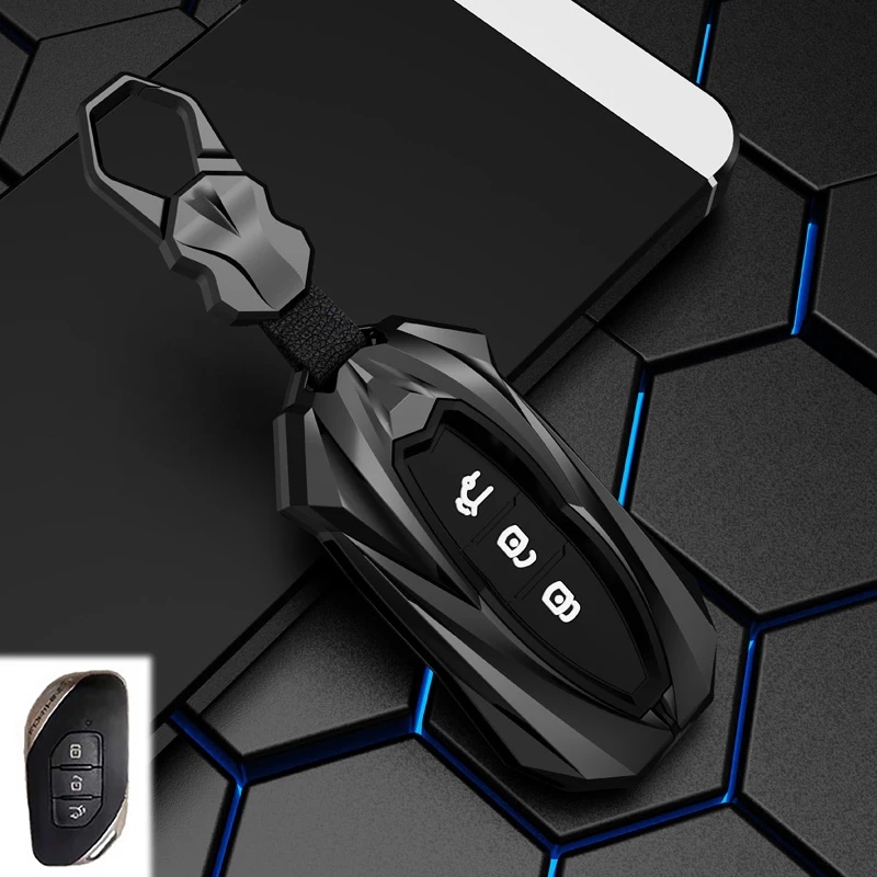 

Zinc Alloy key cover case holder chain ring For Dongfeng Fengxing Forthing T5 EVO 2021 Accessories Car-Styling