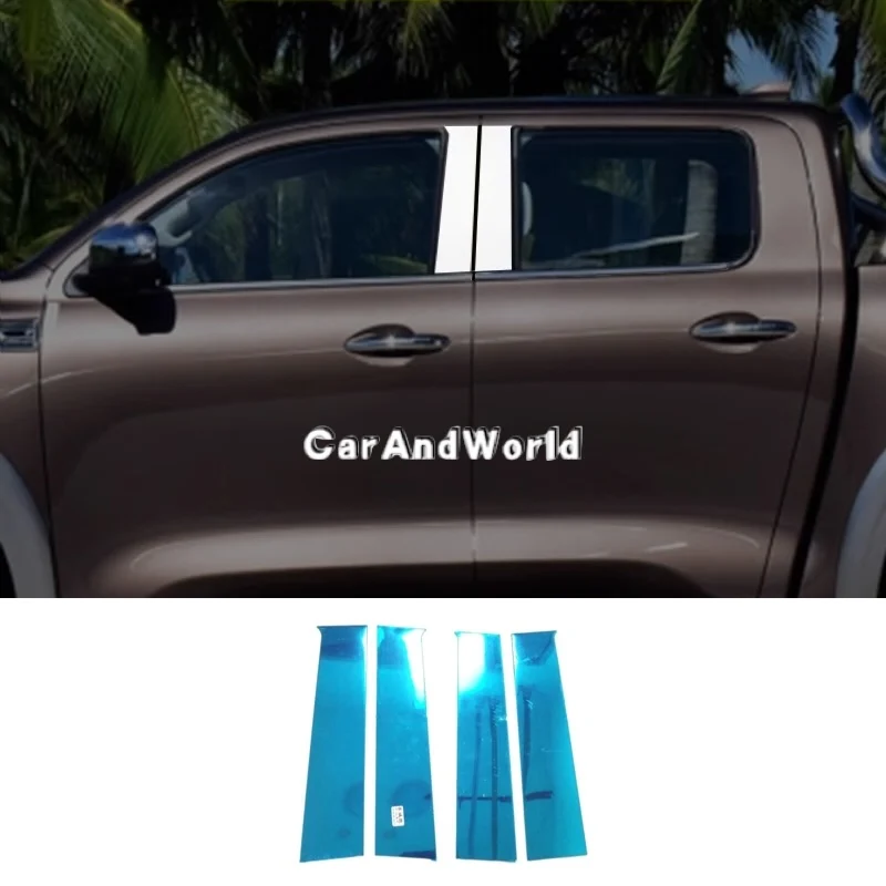 For Great Wall Cannon Poer Ute / Poer KingKong 2022-2025 Car Door Upper Window Pillar B/C Center Column Cover Trims Accessories