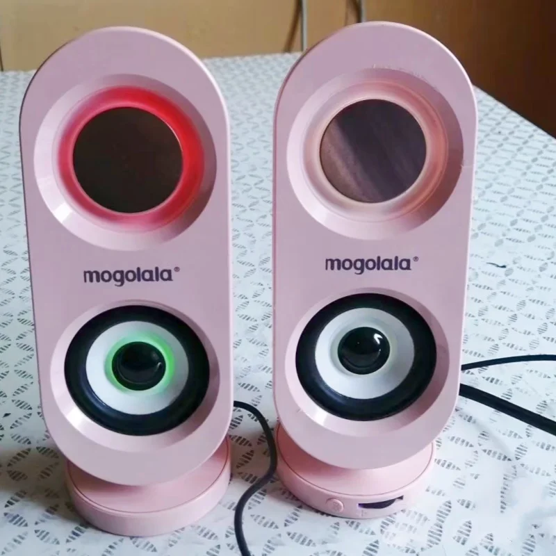 

Игровые колонки 2.0, компьютерные стереоколонки с RGB-подсветкой, Bluetooth V5.0, USB/Aux-вход, объемный звук, настольная акустическая система