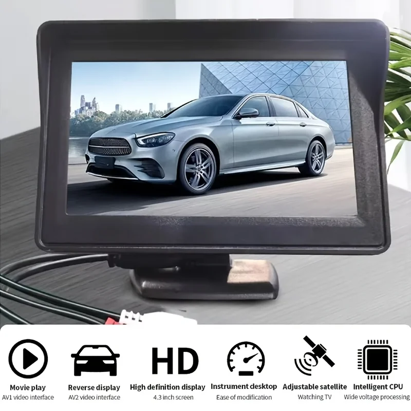 High-Quality 4.3-Inch TFT-LCD Display PAL/NTSC, Suitable for Car Rear View Reverse Camera Use, Universally Applicable