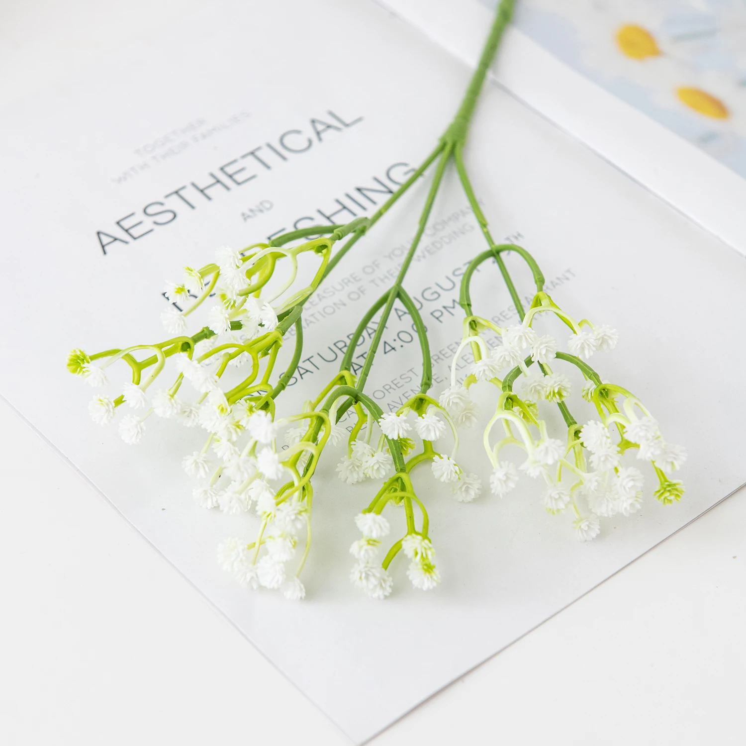 20/50 Stück Künstliche Plastikblumen Gypsophila für Außenbereich Garten Hof Haus Vase Tisch Hochzeit Brautstrauß DIY Geschenk Zubehör – Detail 6
