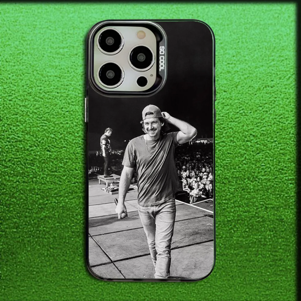 iPhone 16,15,14,13,12,11,Mini,Pro,MAX 그레이 매트 실리콘 블랙 커버용 가수 M-Morgan Wallen 전화 케이스