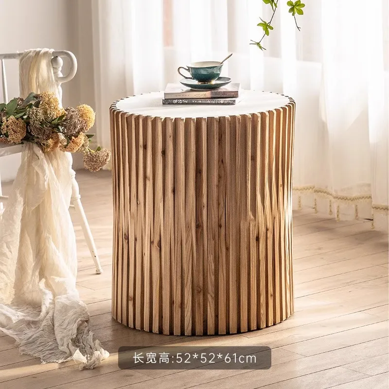 

Винтажный деревянный столик — американский журнальный столик в деревенском стиле для гостиной, торцевой столик в стиле ваби-саби с местом для хранения вещей