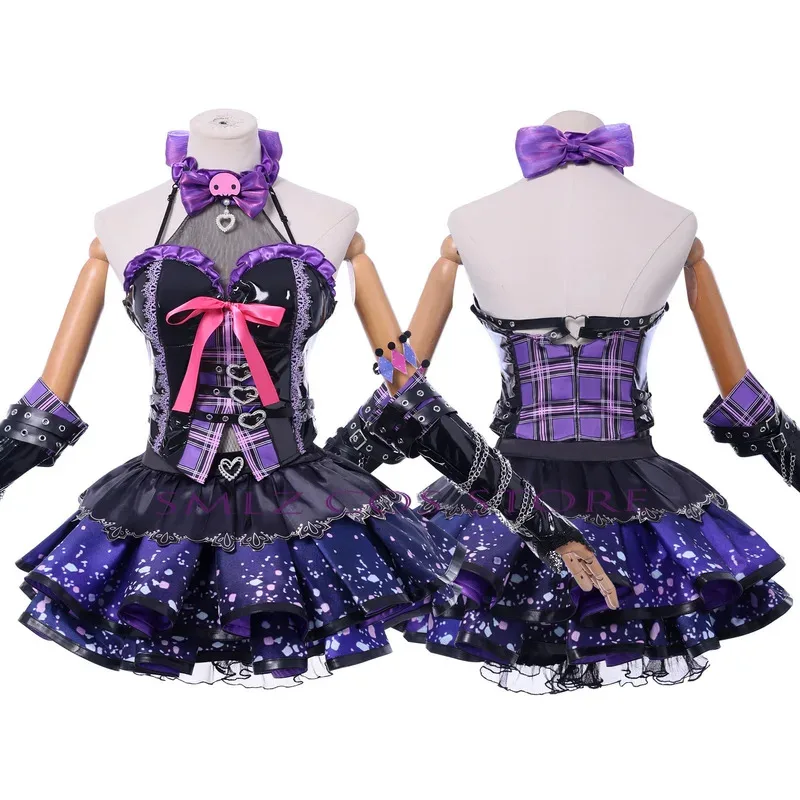 Tessa Cosplay Game Naraka Cosplay Costume Devil Lolita Purple Kuromi Dress Wig Set Party Role Play Outfit for Woman clothing