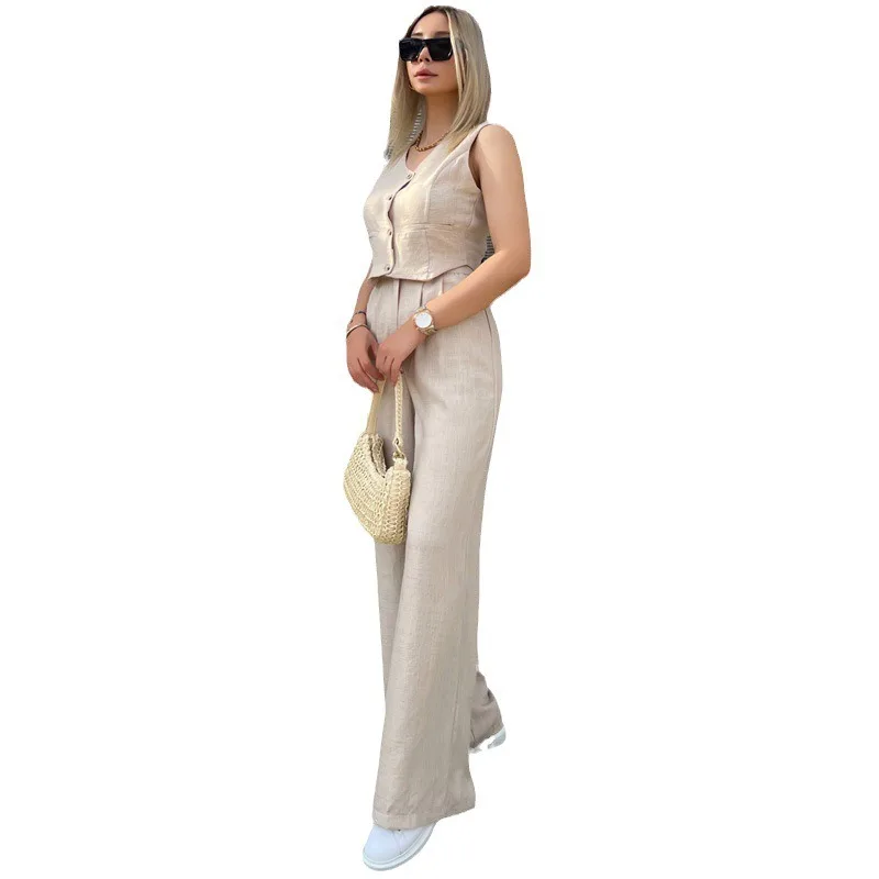 2024 Summer Suit Women Vest Short Trousers Premium Sense Women\'s Casual Fashion Two Piece Summer Jumpsuits for Women