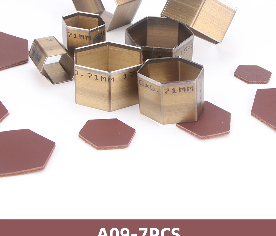 QJH 20–50 mm gestanzte Lederohrringe/Tropfenformschneider/8 Formen/Herz/Quadrat/Abgerundetes Quadrat/Dreieck/Hexagon/Pflaume/Tropfen/Blatt – Detail 12
