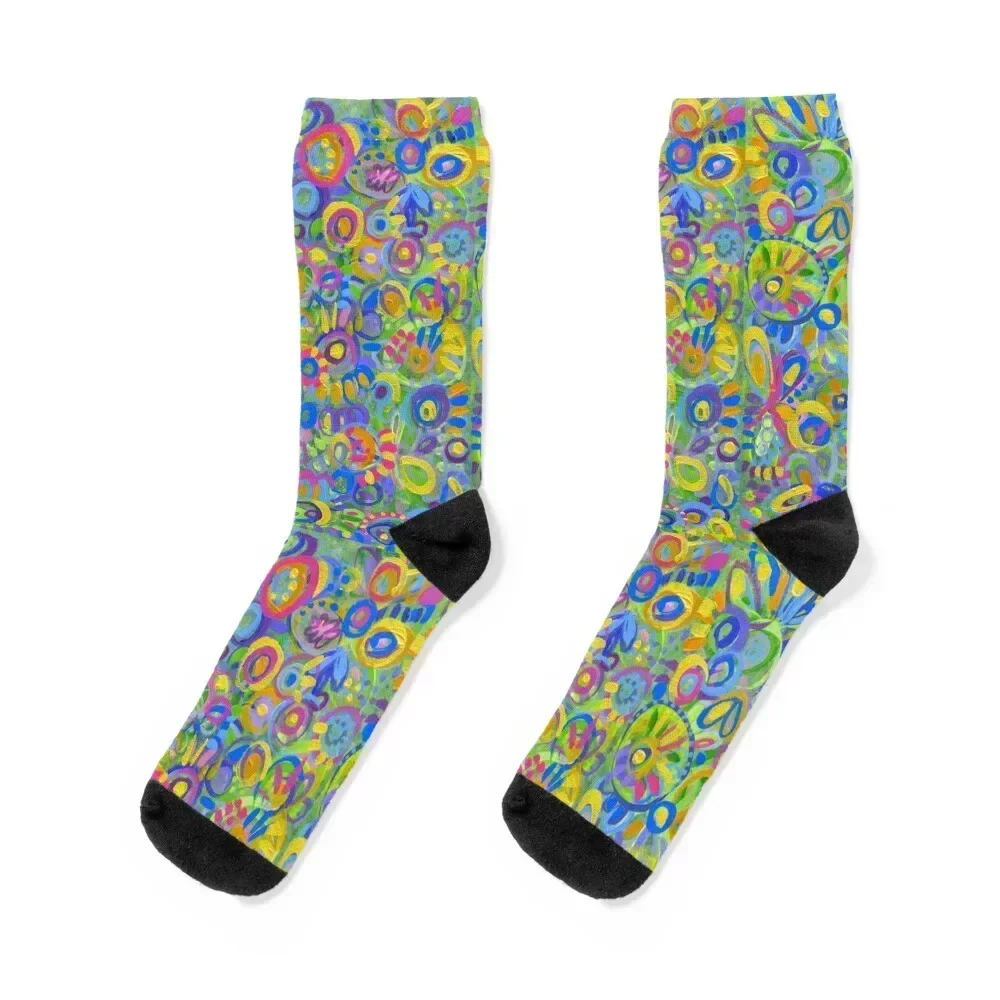 Green Doodle Socks hockey winter Boy Socks Women's