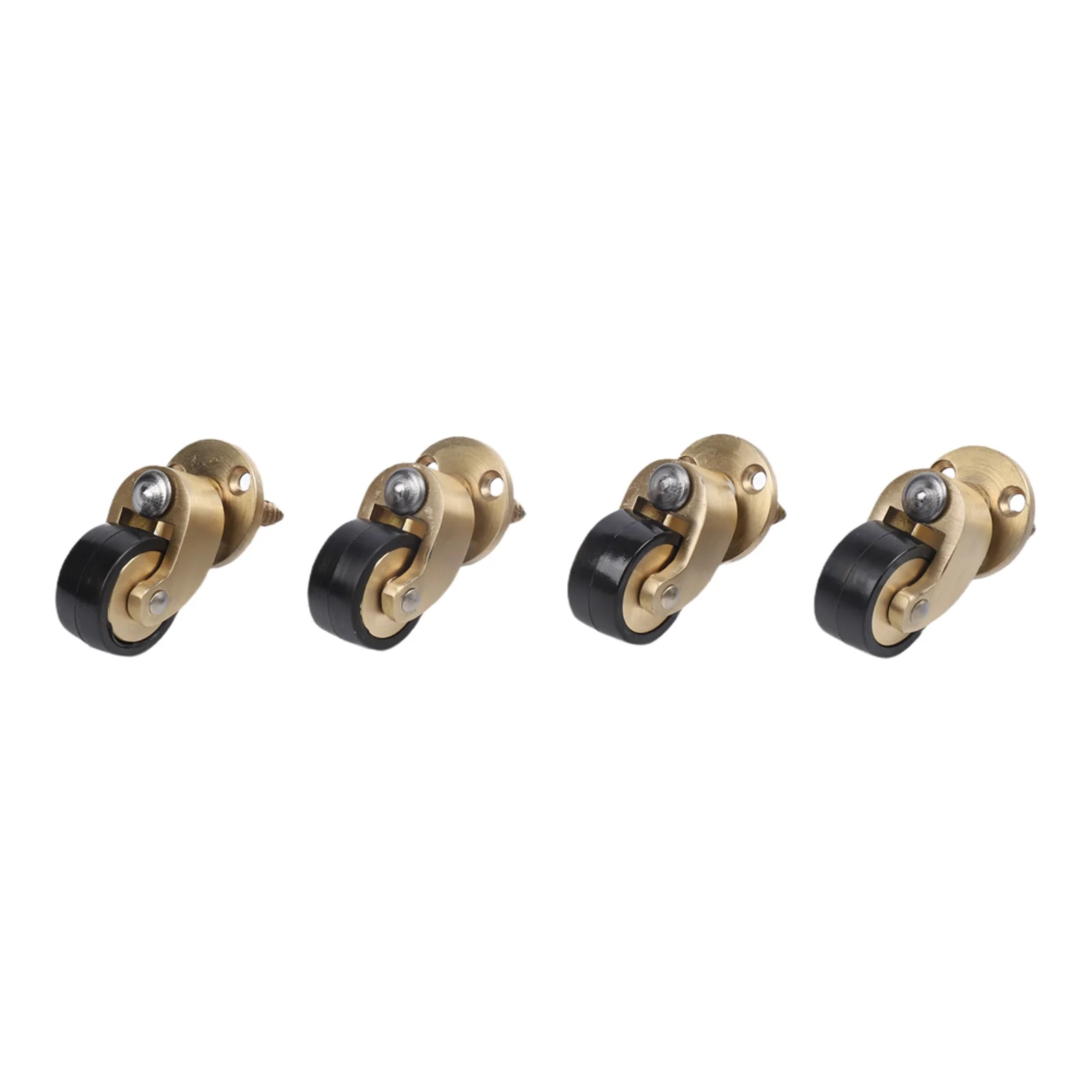 Brass Casters 4pcs with Full 360 Degree Swivel and Silent Bearings for Sofas Coffee Tables and Furniture  Brass