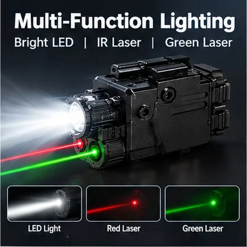 2026 New Alloy Model Mount Flashlight Adjustable Metal Infrared Green Laser Hobby Model Decoration Light