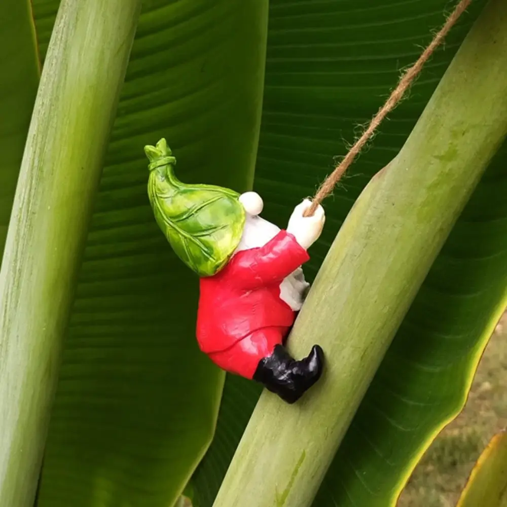 

Resin Climbing Gnome Figurine Cartoon Gnome Home Decoration Hanging Dwarf Statue Indoor Outdoor Multicolor