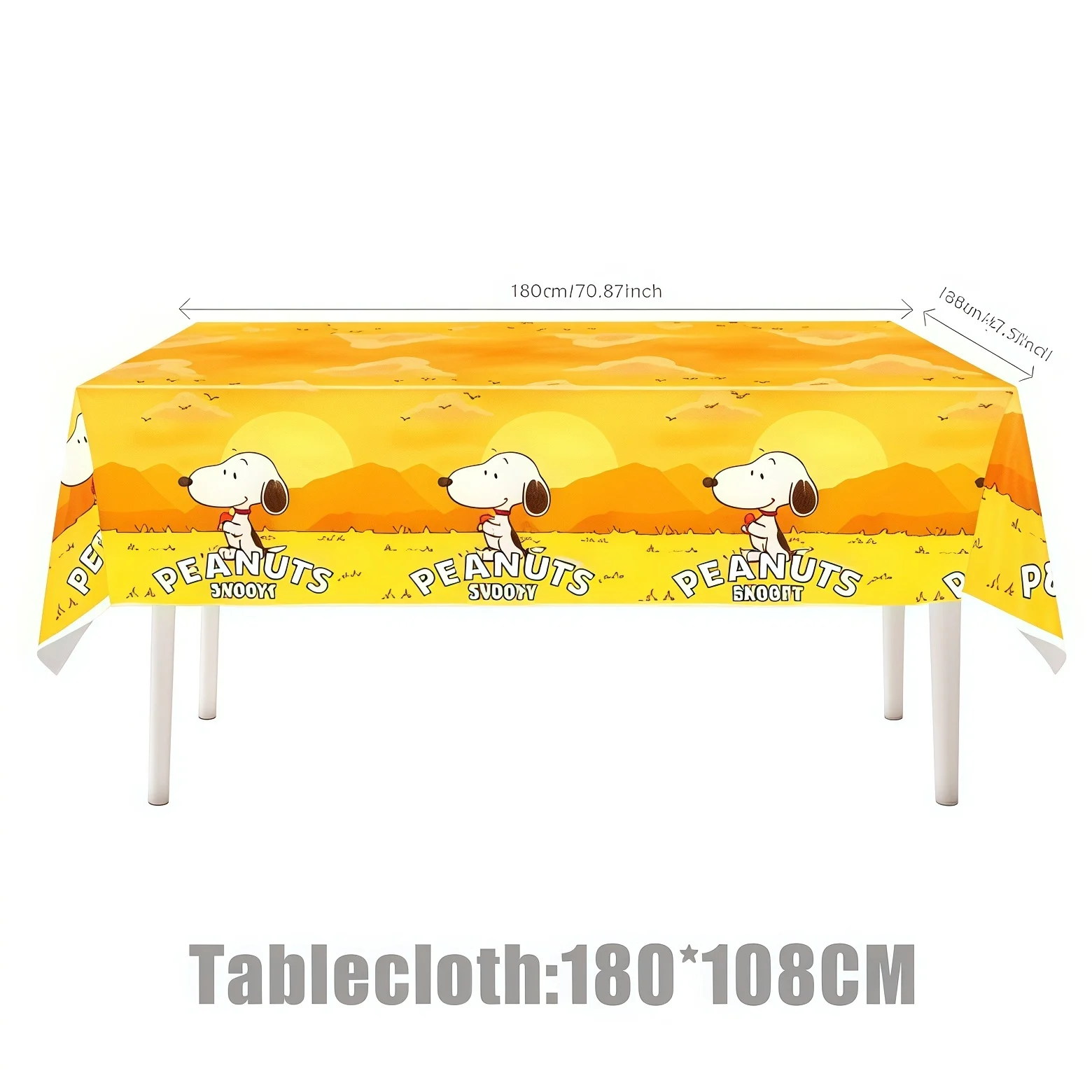 Birthday Snoopy Decoration Disposable Tableware Snoopy Tablecloth Plate Cup Napkin Baby Shower Snoopy Party Girl Party Favors - Image 2