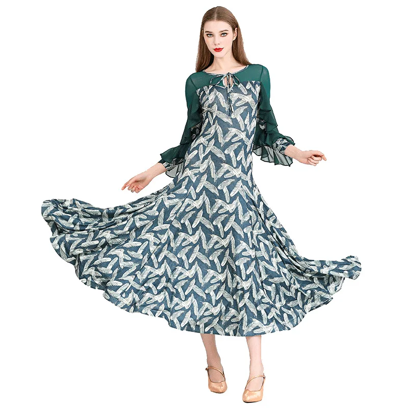 Customized New Modern Dance Suit MY893 National Standard Dance Dress Waltz Practice Performance Costumes Drag Queen Costumes