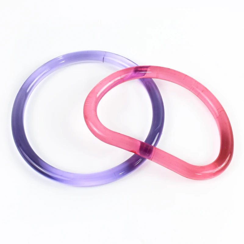 

1-5Pcs Meetee Acrylic O D Ring Bag Handle Woven-bag Transparent Loop Buckle Handbag Purse Replace Frame Clasp DIY Accessories