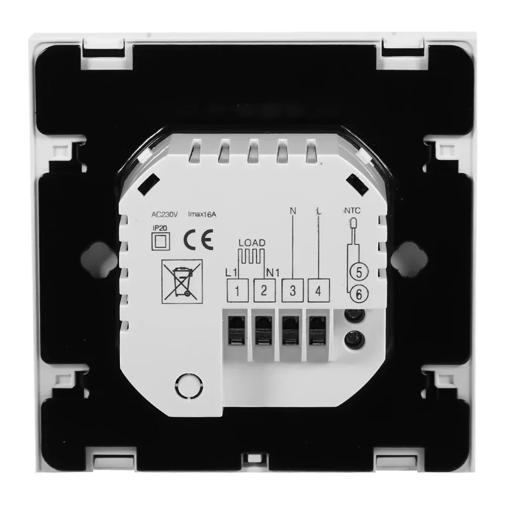 Digital Programmable Thermostat 16A with Large LCD Display Dual Temperature Modes and Power Outage Memory for Electric Heating