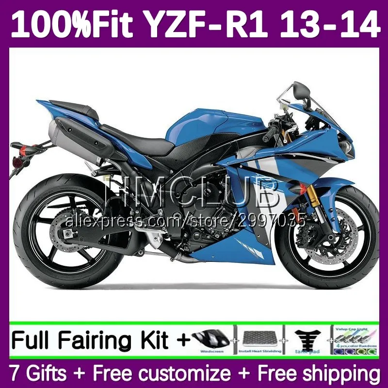 OEM Fairing Kit For YAMAHA YZF R1 R 1 YZF-R1 1000 CC 140No.18 YZF1000 YZFR1 13 14 YZF-1000 2013 2014 Injection Body Glossy blue