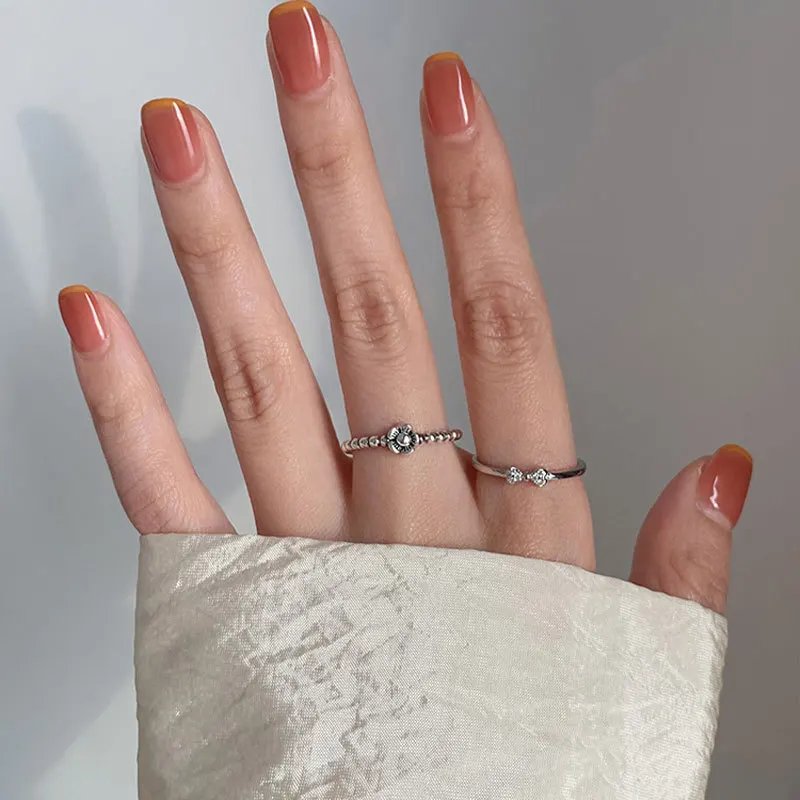 925 Sterling Silver Ring for Women Girl Gift Flower Bow Love Combination Ins Niche Jewelry Dropship Wholesale