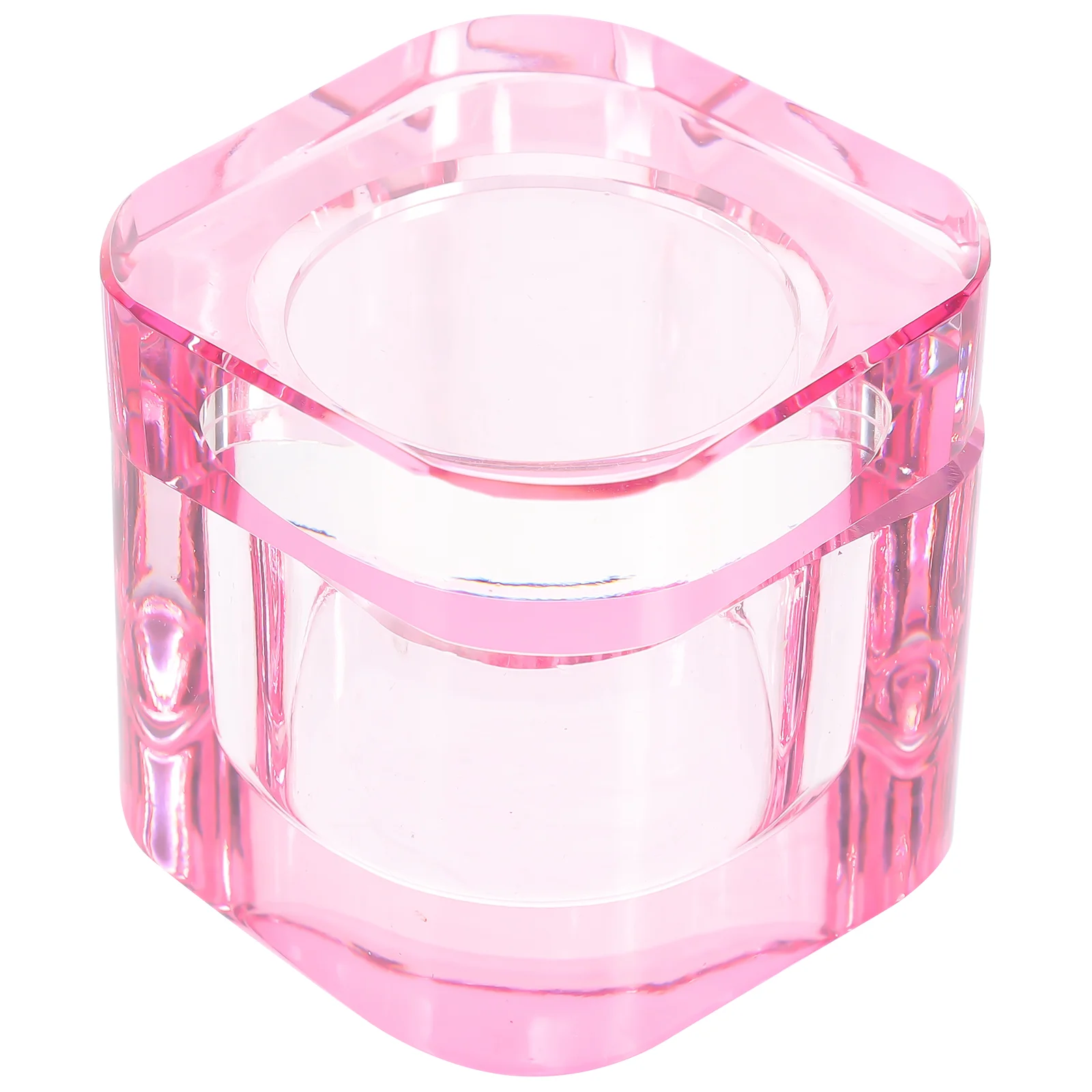 Nail Brush Cup Dish Bowl Glass for Acrylic Nails High Quality Dappen Powder Holder Crystal