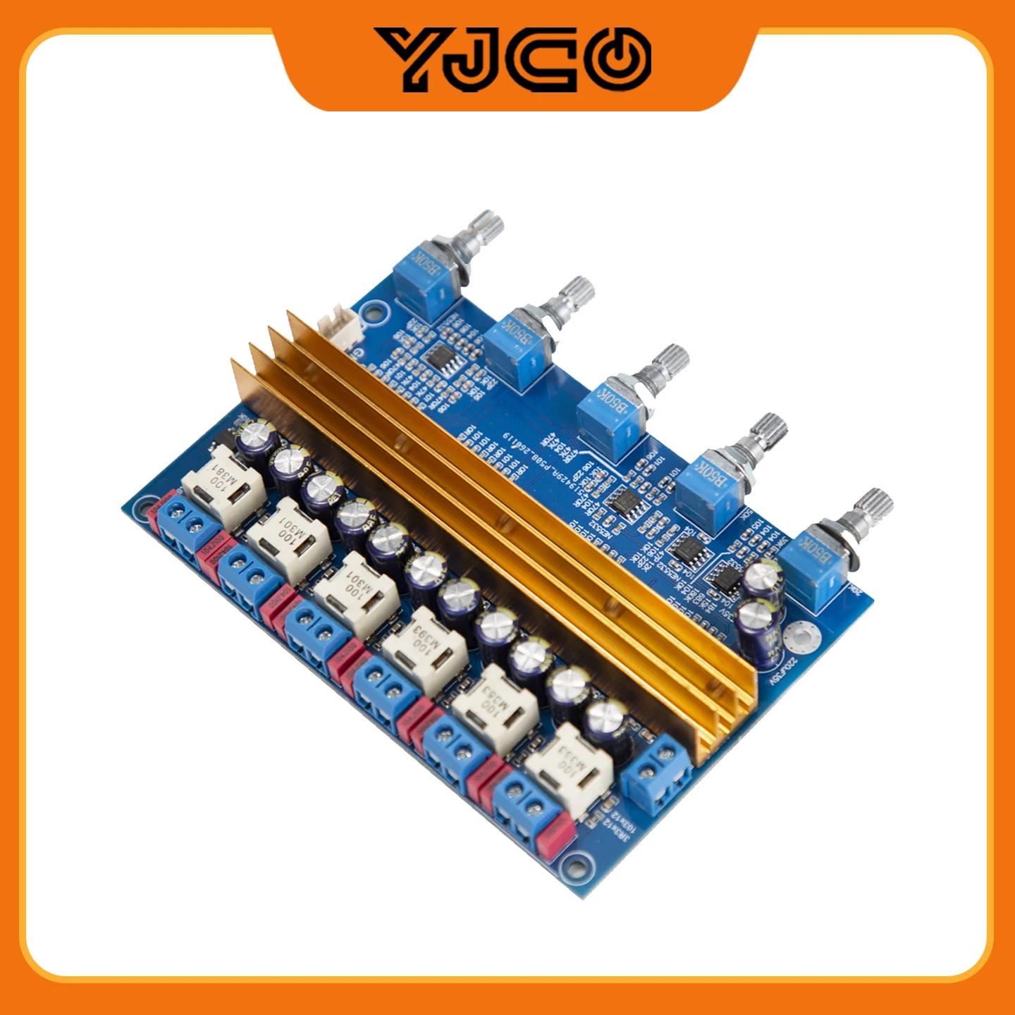YJCO TPA3116 4.2 Channel Digital Amplifier Board 100W×2+50W×4 HiFi Stereo Audio Amp Subwoofer DC24V 2.0 Input Dual Subwoofer