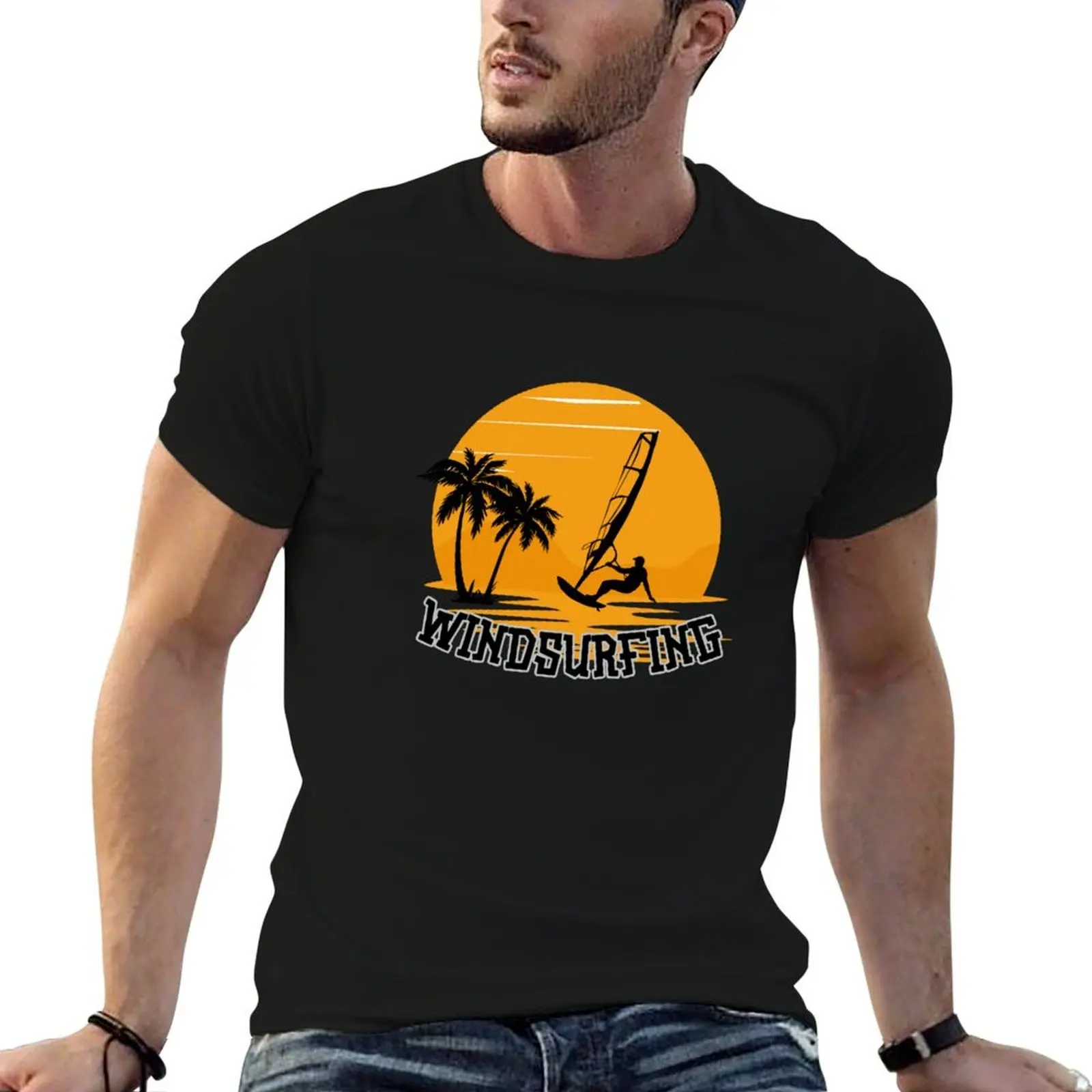 

Windsurfing T-Shirt funny t shirts man anime t shirts oversize T-Shirt