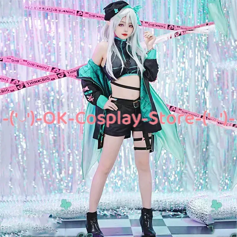 Pomu Rainpuff Cosplay Costume Women Cute Party Suit Coat Top Skirts Vtuber Clothing Halloween Carnival Uniforms Custom Made