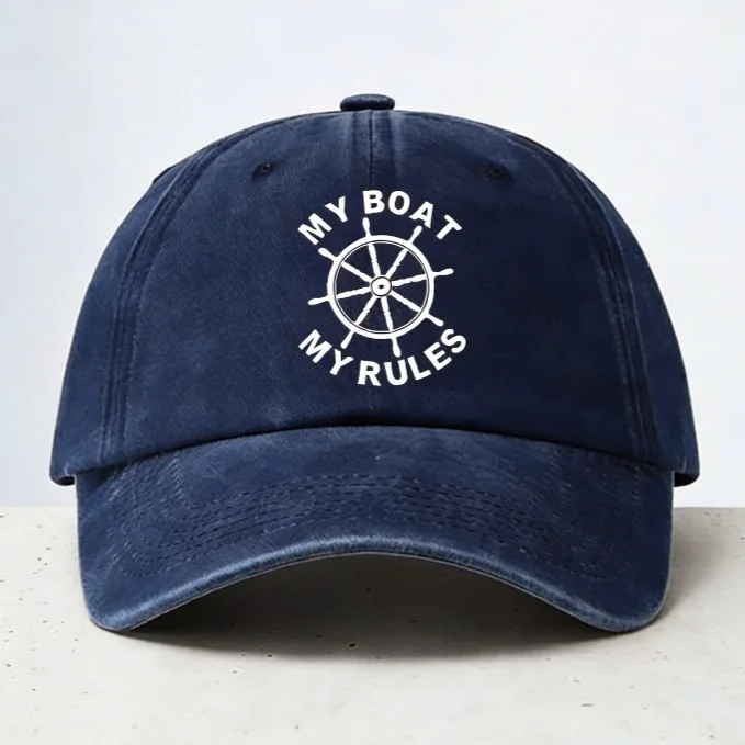 My Boat My Rules baseball cap man fashion Washed Denim Hat Unisex summer Adjustable casual Snapback hats