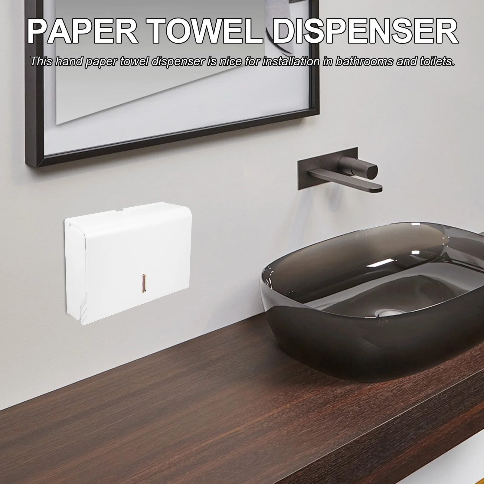 

Stylish Wall Mount Paper Towel Dispenser for Bathroom Kitchen Hand Towel Holder Commercial Home Use Smooth Operation Corrosion